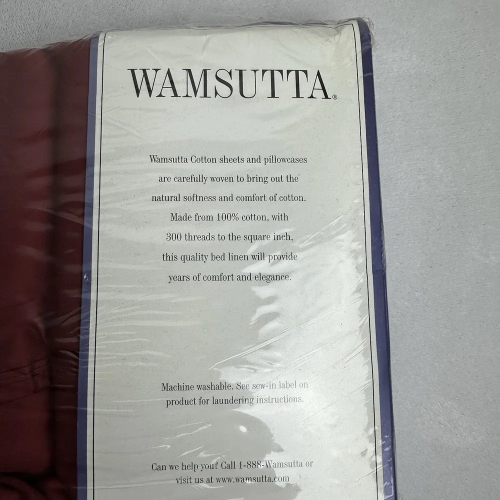 NEW Vintage Wamsutta Cotton Full Flat Sheet Selected Irregular Red NIP NWT USA